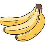 バナナの無料イラスト
