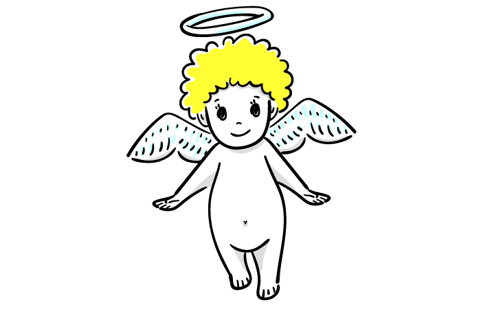 かわいい赤ちゃん天使の無料イラスト おしゃれでかわいいフリーイラスト素材 イラストナビ