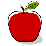 りんごの無料素材イラスト