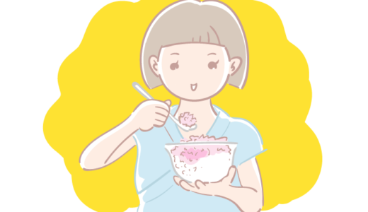 かき氷を食べる女の子の無料イラスト