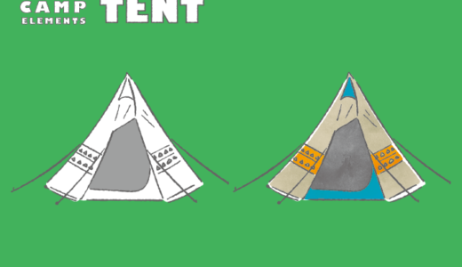 三角テントのフリーイラスト素材