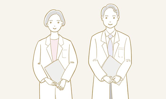 男性医師と女性医師のイラスト