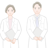 男性医師と女性医師のイラスト（カラー）
