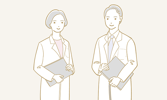 男性医師と女性医師のイラスト