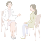 女性医師のカウンセリングのイラスト（カラー）