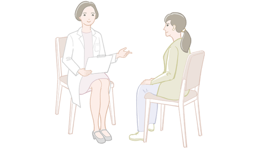 女性医師のカウンセリングのイラスト（カラー）