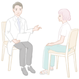 男性医師のカウンセリング（カラー）