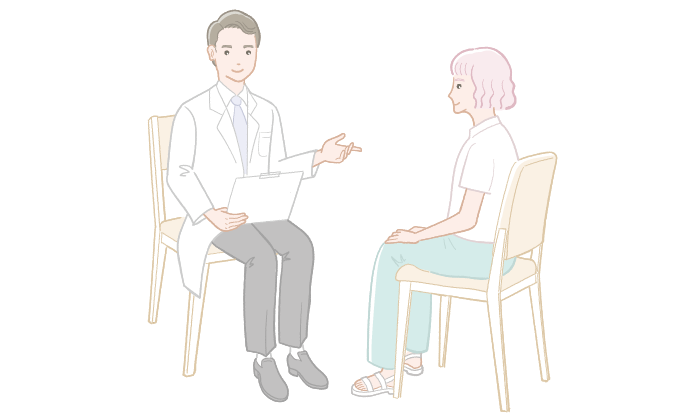 男性医師のカウンセリング（カラー）