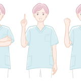 女性看護師のポーズセットイラスト（カラー）