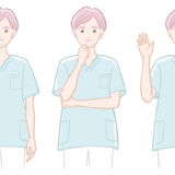 女性看護師のポーズセットイラスト（カラー）
