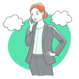 電話している女性